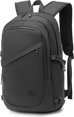 Kono 15.6 Inch Laptop Backpack School Bag Waterproof Rucksack for Men Black