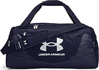 Under Armour UA Undeniable 5.0 Duffle, Water-Resistant Gym Bag, Comfortable and Versatile Unisex Duffle Bag,Midnight Navy / Midnight Navy / Metallic Silver