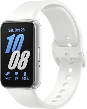 Samsung Galaxy Fit3, Smart Watch, Fitness Tracker, Health Monitoring, Silver, 3 Year Samsung Extended Warranty (UK Version)