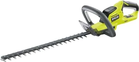 RYOBI 18V ONE+ Cordless 45cm Hedge Trimmer (Battery & Charger Excluded) | OHT1845, Hyper Green, 45cm diamond ground blade, hedge trimming, lightweight design