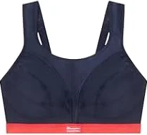 Champion Womens Shock Absorber Sn109 Active D+ Classic Sports Bra, Dark Blue/Red, 36DD UK