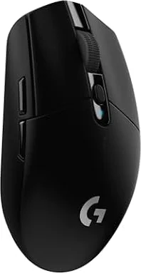 Logitech G G305 LIGHTSPEED Wireless Gaming Mouse, HERO 12K, Black | Wireless lightweight mouse, 12,000 DPI, 6 programmable buttons, 250h battery life, on-board memory, travel mouse, 3.4 oz