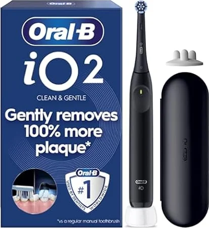Oral-B iO2 Electric Toothbrush, Night Black, with Travel Case