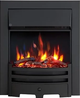 FLAMEKO 16" Freestanding Electric Fireplace Insert, Bauhaus Fret, Verona