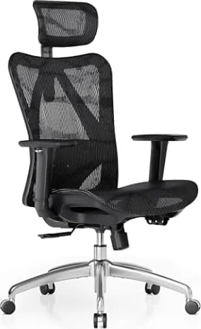 SIHOO M57 Ergonomic Mesh Office Chair, Lumbar Support, 330 lb, Black