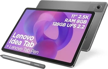 Lenovo Idea Tab - Display 11" 2.5K (2560x1600) 90Hz, Processor Mediatek Dimenity 6300, RAM 8GB, Memory 128GB, WiFi 5, Tablet Android 15, Tab Pen included - Luna Grey