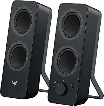 Logitech Z207 Wireless Bluetooth PC Speakers | Stereo Sound, 10 Watts Peak, 3.5mm Input, Headphone Jack, Multi Device, Easy Switch, UK Plug, PC/TV/Mobile - Black