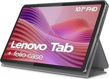 Lenovo Tab Android Tablet | 10.1 inch Full HD Display | MediaTek Helio G85 | 64GB | Wi-Fi 6 | 4GB RAM | Luna Grey + Clear Case
