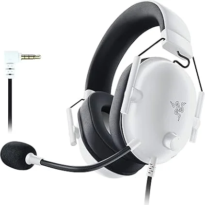 Razer BlackShark V2 X - Multi-Platform Wired E-sports Headset (Triforce 50 mm Drivers, Advanced Passive Noise Cancellation, 7.1 Surround Sound, Hyperclear Cardioid Mic) White