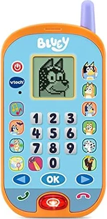 VTech Bluey Ring Ring Learning Phone, Official Bluey Toy, Interactive Role Play Phone, Toy Phone with Voice Activation, Games & Numbers, Educational Gift for Children Ages 3, 4+ Years, English Version