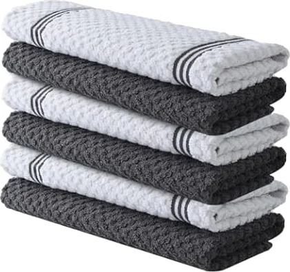 Infinitee Xclusives Kitchen Towels - 6 Pack - Terry Tea Towel-38 x 64 cm