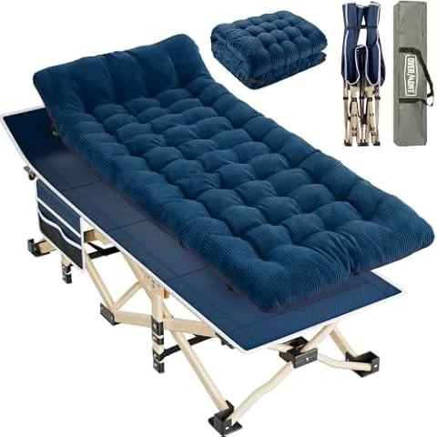 OVERMONT Oversized Folding Camping Bed for Adults,74 * 28" Extra Wide