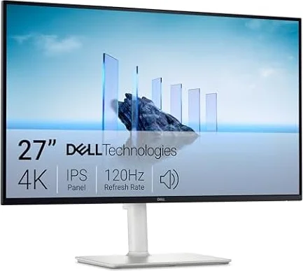 Dell 27 Plus Monitor - S2725QS, 4K UHD (3840x2160), 120Hz, IPS, 4ms | AMD FreeSync Premium, 99% sRGB, Height Adjust, Built-in Speakers, DisplayPort, 2 HDMI, 3 Year Warranty