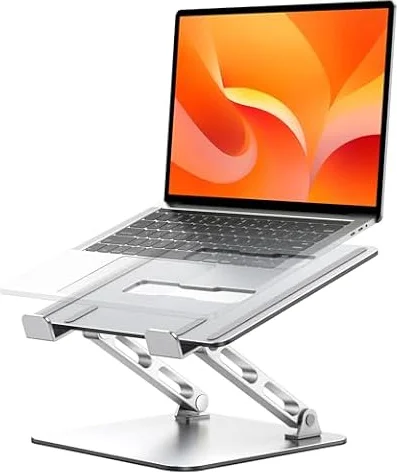 Babacom Ergonomic Laptop Stand for Desk, Dual-Bar Support&Height Adjustable