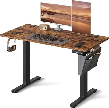 VASAGLE Electric Standing Desk, Height Adjustable, 120 x 60 cm, 4 Presets