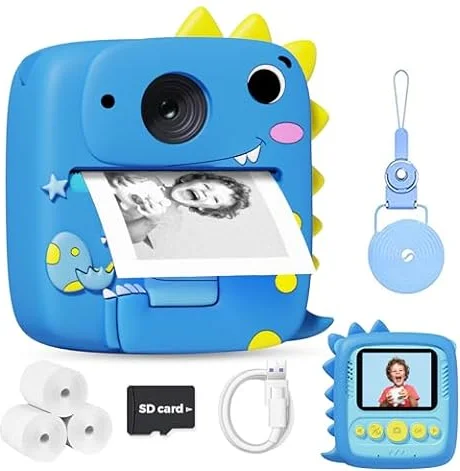 Kids Camera Instant Print, 1080P Kids Digital Camera,Boys Gifts Toys Age 3+
