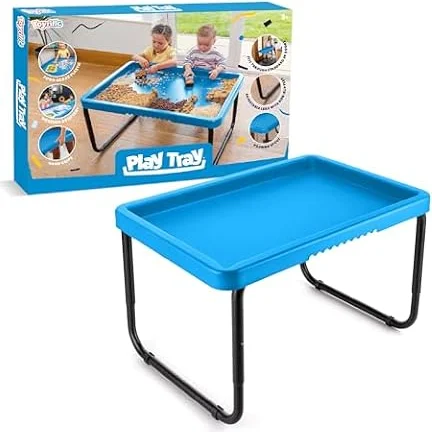 Toyrific Play Tray Activity Table for Kids, Sensory Play Tray, Kids Messy Play Table, Water and Sand Play Table, Outdoor and Indoor Use