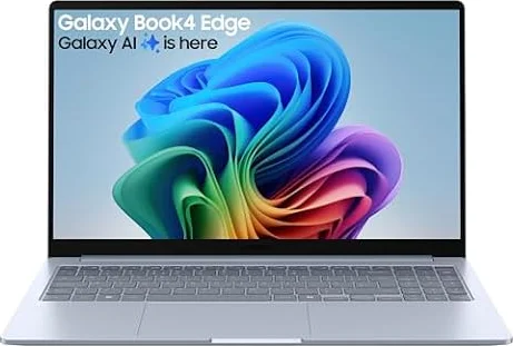 Samsung Galaxy Book4 Edge Copilot+ Laptop, 15.6" Display, Qualcomm Snapdragon X Processor, 16GB RAM, 1TB Storage, Aluminium Sapphire Blue