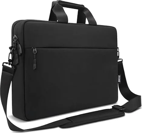 TECOOL Laptop Bag 15 15.6 16 Inch, Waterproof Messenger Bag Case Sleeve | Computer Briefcase with Shoulder Strap for 15.6 16 Inch Acer ASUS Lenovo HP Dell Laptop, MacBook Pro 16 M5 M4 M3, Black