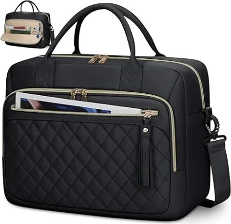 RAINSMORE 17 Inch Laptop Bags for Women Large Laptop Case Messenger Bag