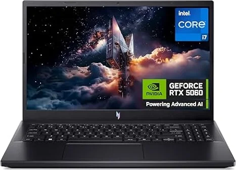 Acer Nitro V15 ANV15-52 Gaming Laptop - Intel Core i7-13620H, 16GB, 512GB SSD, NVIDIA GeForce RTX 5050, 15.6" Full HD 165Hz, Windows 11, Black