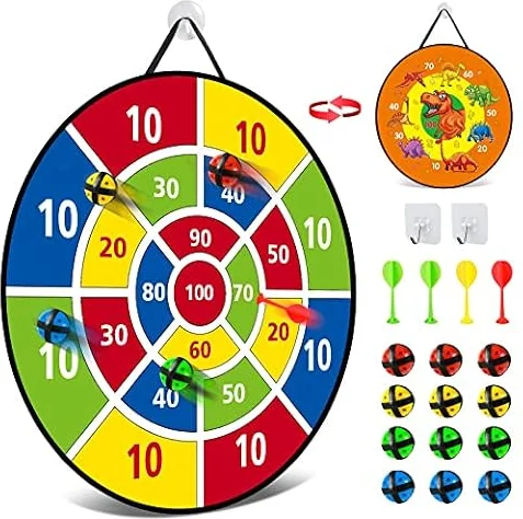 Kiztoys 26 Inches Kids Dart Board Set, Sticky Ball Game Party Toys for Kids