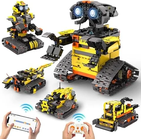 Technic Robot Building Sets Age 8-15+, 688PCS 5-IN-1 RC Robot and Car