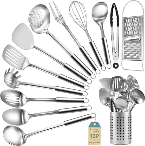 Pleafind 13 Pcs Kitchen Utensils Set with Utensil Holder