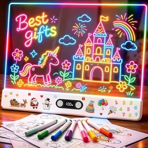 LED Drawing Board Girls Toys Gifts for 3 4 5 6 7 8 9 10 Year Old Girls/Boys