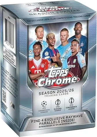 2025-26 Topps Chrome UEFA Club Competitions Soccer - Factory Sealed - Value Box
